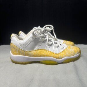 Air Jordan 11 Yellow Snakeskin Woman's Size 8.5